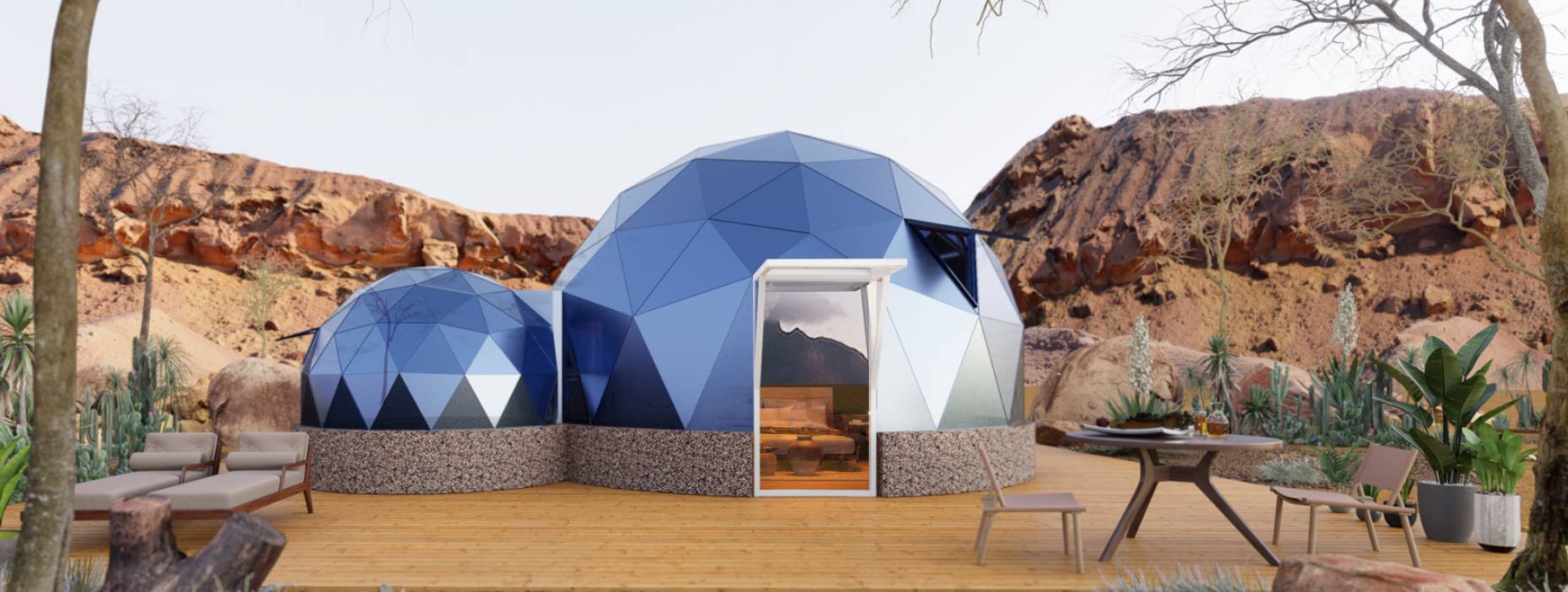 福海县球形智能光伏玻璃星空房